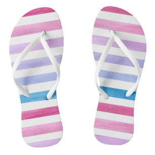 Chanclas Líneas coloreadas