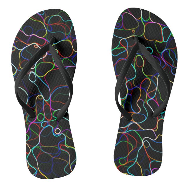 Chanclas Líneas de Neon Multicolor (Plantilla)
