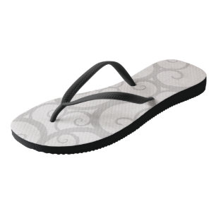 Chanclas Líneas de rizos grises