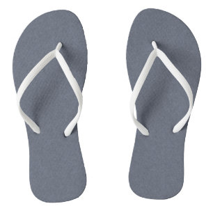 Chanclas Lino gris azul sólido moderno