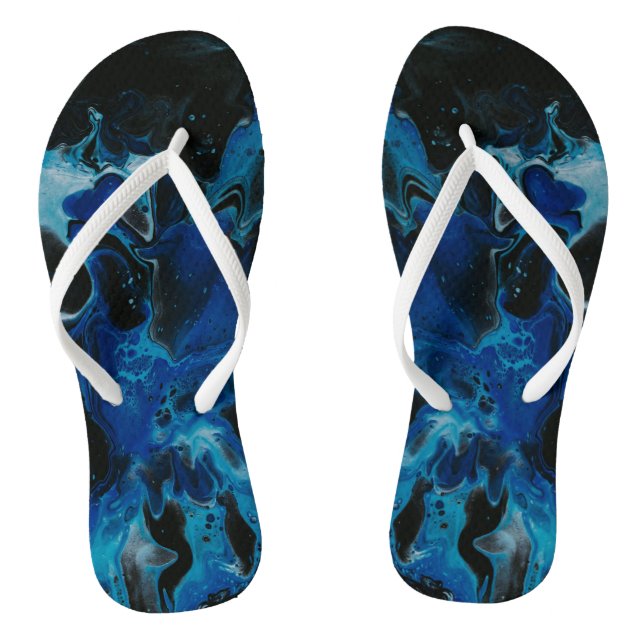 Chanclas Líquido psicodélico azul oscuro (Plantilla)