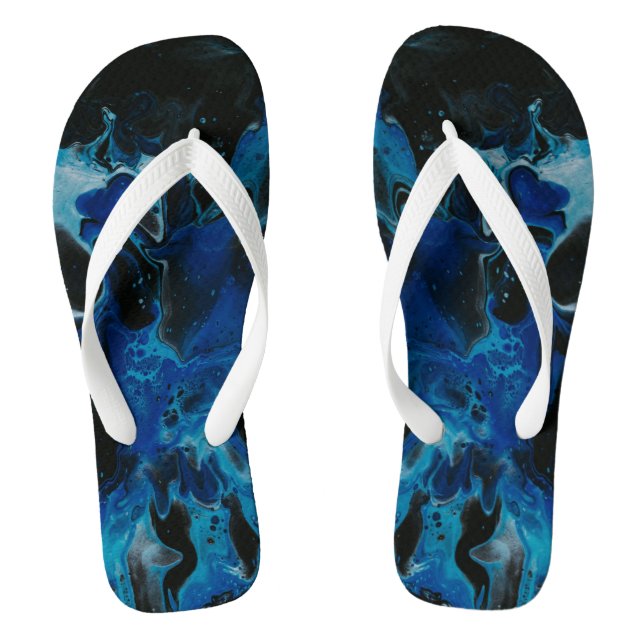 Chanclas Líquido psicodélico azul oscuro (Plantilla)