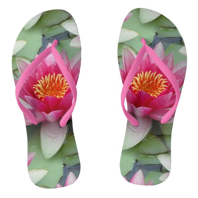 Chanclas Lirio de agua de Lotus rosa (Plantilla)