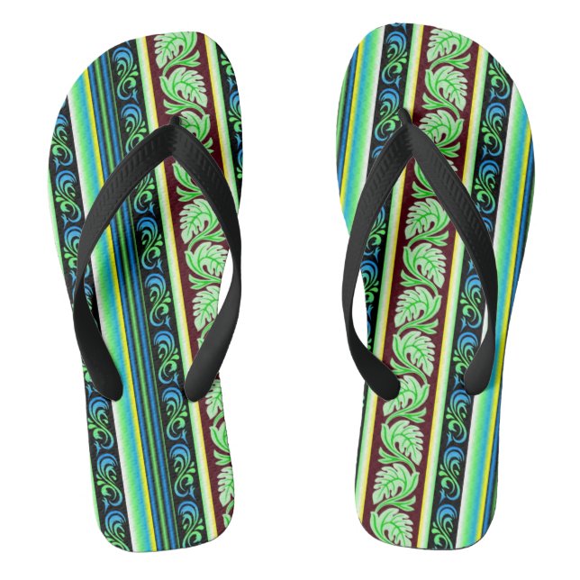 Chanclas Liyawel tradicional de Sri Lanka (patrón de hojas) (Plantilla)