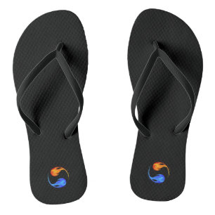 Chanclas Llama gemela-negra-