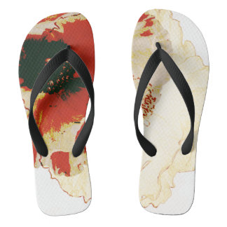 Chanclas llamativo par de florales de bobinas volteantes