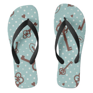 Chanclas Llaves retras de la tarjeta del día de San