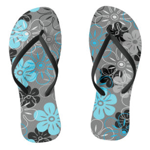 Chanclas Lluvia de flores en Hawaii Floral retro