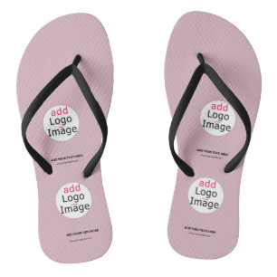 Chanclas Logo de Personalizable de Moda empresarial Rosa ro