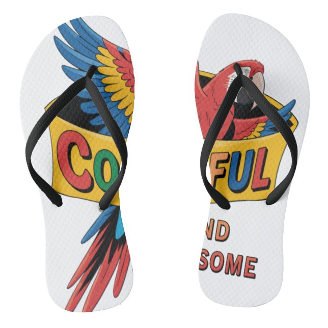 Chanclas Loro colorido (Plantilla)