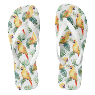 Chanclas Loro tropical colorido
