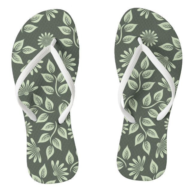 Chanclas los amantes del diseño de hojas rompen (Plantilla)