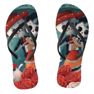 Chanclas Los amantes del esqueleto muertos