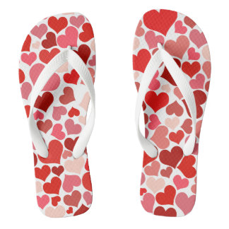 Chanclas Los corazones hermosos se vuelcan.
