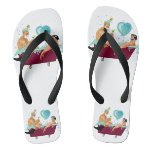 Chanclas Los dos hombres gay de SlipperyJoe aman el dibujo 