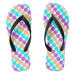 Chanclas Los grandes puntos de polka multicolores retro ses