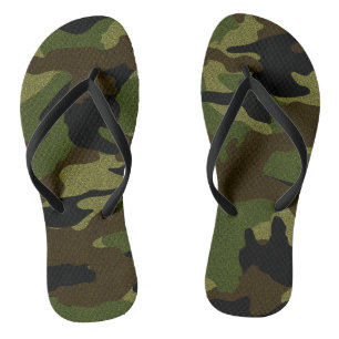 Chanclas Los militares verdes de Camo camuflan flips-flopes