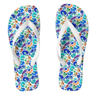 Chanclas Los monstruos coloridos adorables se enfrentan a p