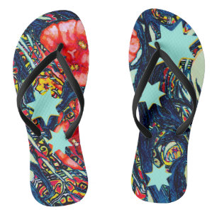 Chanclas Los pasteles y las estrellas diseño colorido moder