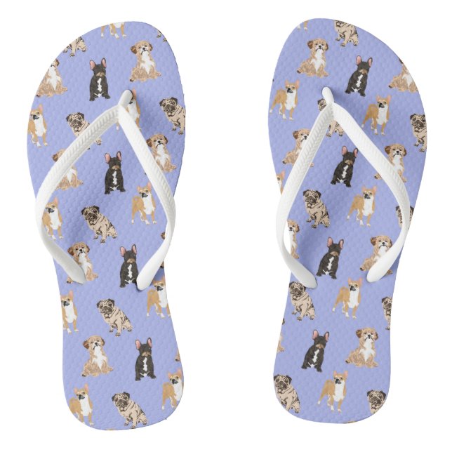 Chanclas Los perros Vector el modelo inconsútil (Plantilla)