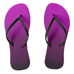 Chanclas Los puntos de polka gris morado gradiente imprimen