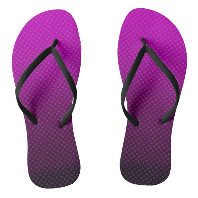 Chanclas Los puntos de polka gris morado gradiente imprimen (Plantilla)