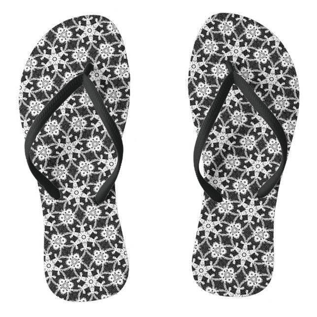 Chanclas Lugar antiguo - blanco y negro (Plantilla)