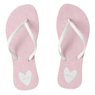 Chanclas Lugar colorido con el corazón personalizado