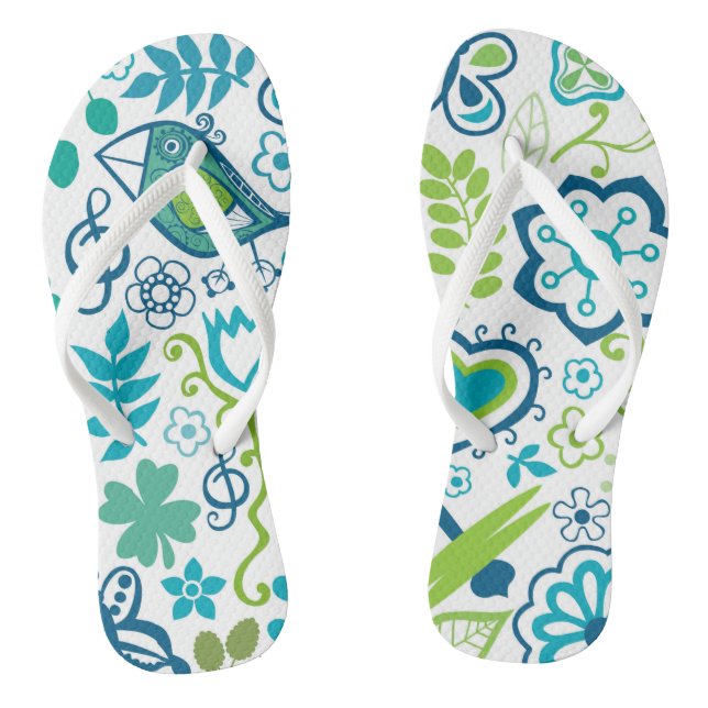 Chanclas Luminosa y alegre escena al aire libre Flip Flop (Plantilla)