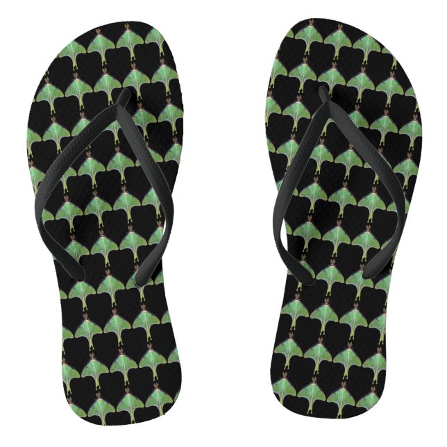 Chanclas Luna Moth Resumen Flip Flops de animal (Plantilla)