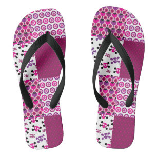 Chanclas Lunar retro del cráneo de la flor