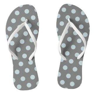Chanclas Lunares Azul Gris