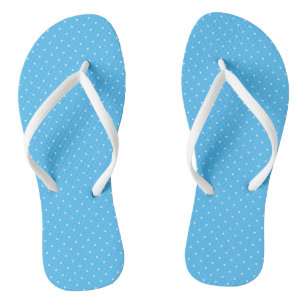 Chanclas lunares azules y blancos