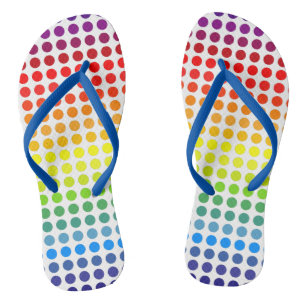 Chanclas Lunares de Arcoíris Coloridos