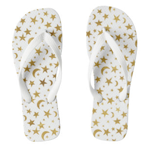 Chanclas Lunas y Estrellas de Oro