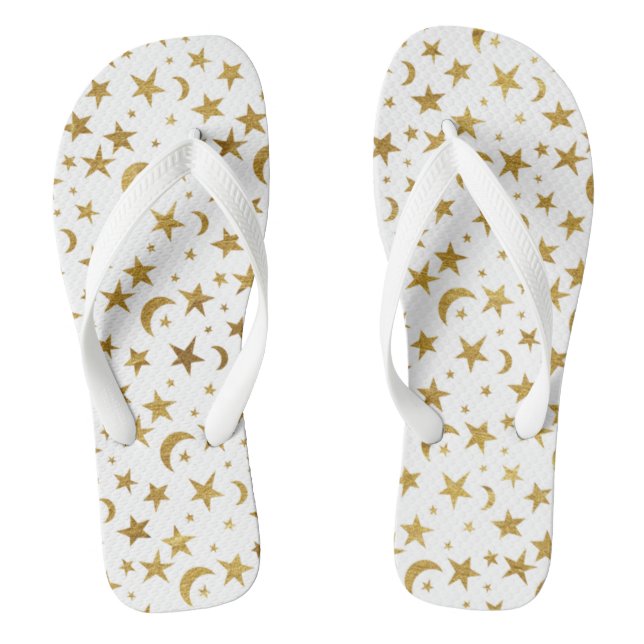 Chanclas Lunas y Estrellas de Oro (Plantilla)