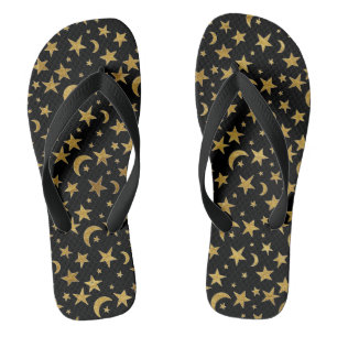 Chanclas Lunas y estrellas del oro