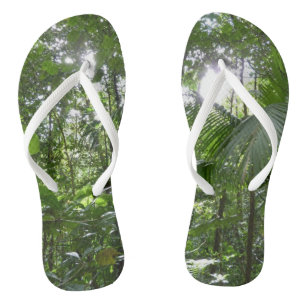 Chanclas Luz solar a través de la selva tropical con cubier