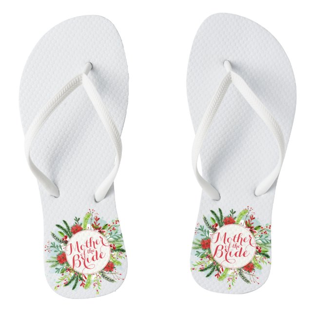 Chanclas Madre de la novia Navidades Boda Flip Flops (Plantilla)