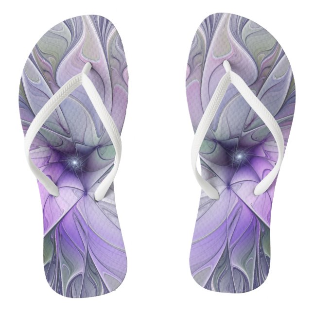 Chanclas Magnífica Belleza Moderna Resumen Flor de Arte Fra (Plantilla)