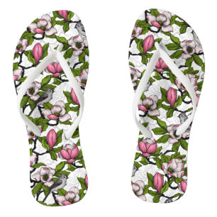 Chanclas Magnolia floreciente