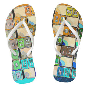 Chanclas Mah Jongg Tiles Flip Flops