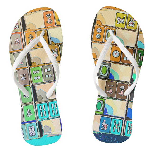 Chanclas Mah Jongg Tiles Flip Flops (Plantilla)
