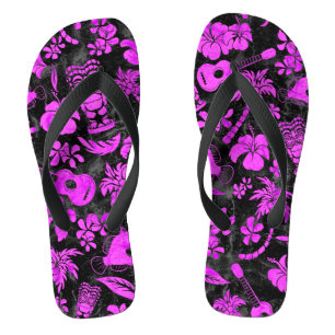 Chanclas Makapuu Beach Hawaiian Batik - Fuchsia