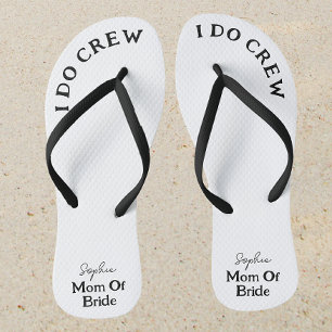 Chanclas Mamá De La Novia Nombre Blanco Y Negro