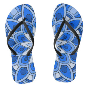 Chanclas Mandala en azul
