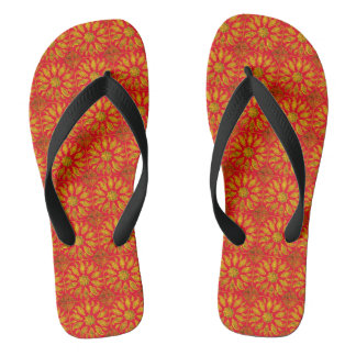 Chanclas mandala en rojo