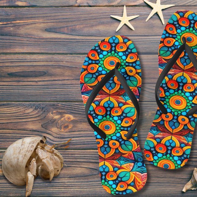 Chanclas Mandala étnica audaz (Subido por el creador)