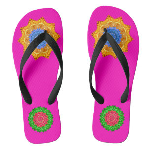 Chanclas Mandala Magic Chakra Enhancing Fuschia