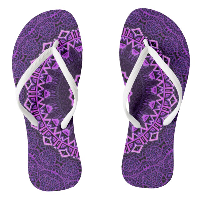 Chanclas Mandala morada magnética (Plantilla)